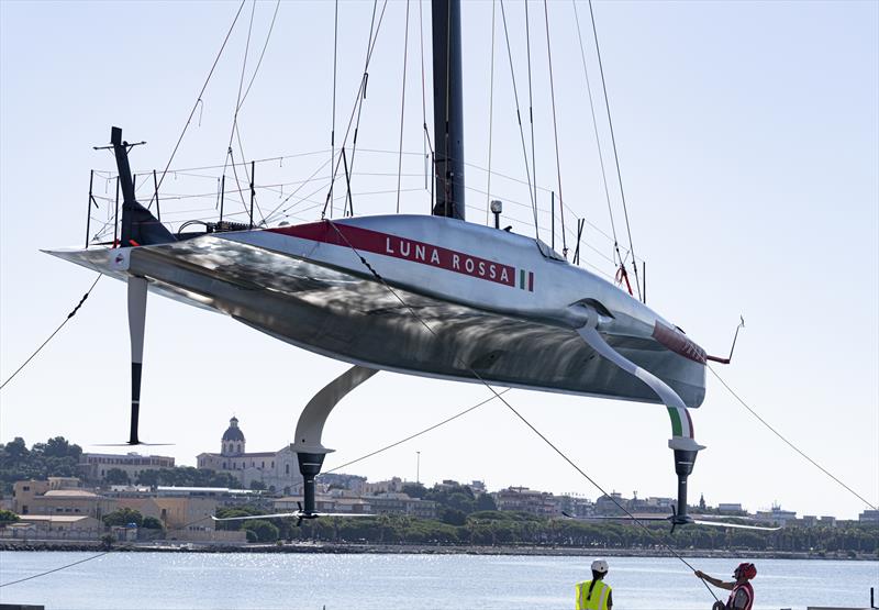 Luna Rossa - about to launch -  Day 4 - AC38 Recon - Luna Rossa Team - June 24, 2026 - Cagliari, Sardinia - photo © Ivo Rovira / America's Cup