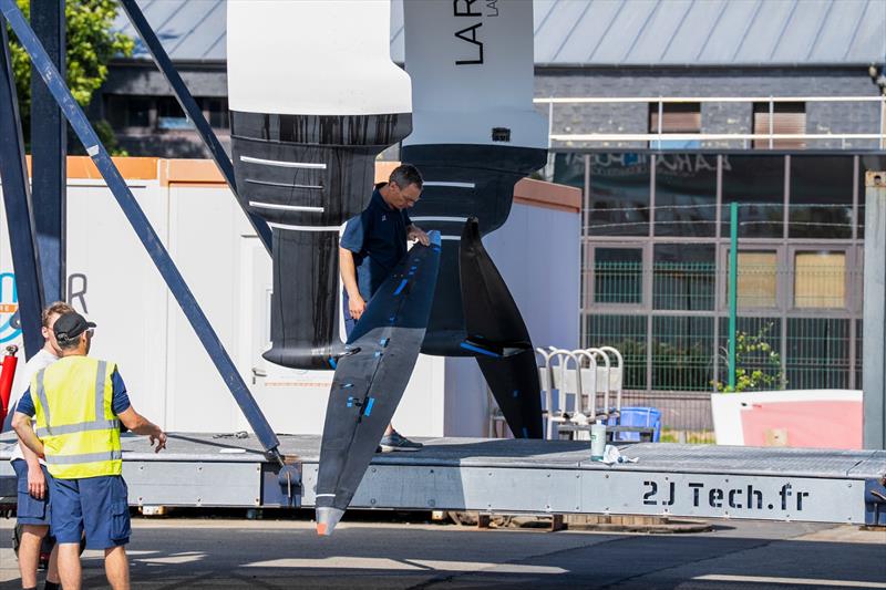 Sailing Day 1 - La Roche-Posay Racing Team (FRA) - June 30, 2026 - Lorient. France photo copyright Pierre Bouras / America's Cup taken at  and featuring the AC75 class