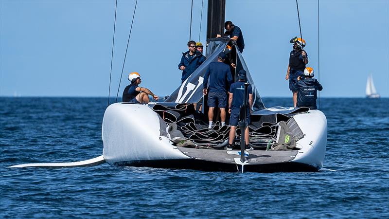 Sailing Day 1 - La Roche-Posay Racing Team (FRA) - June 30, 2026 - Lorient. France photo copyright Pierre Bouras / America's Cup taken at  and featuring the AC75 class