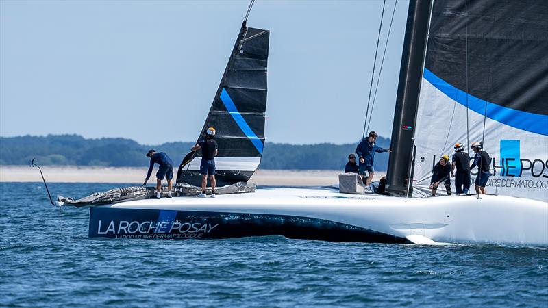 Sailing Day 1 - La Roche-Posay Racing Team (FRA) - June 30, 2026 - Lorient. France photo copyright Pierre Bouras / America's Cup taken at  and featuring the AC75 class