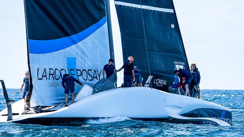Sailing Day 1 - La Roche-Posay Racing Team (FRA) - June 30, 2026 - Lorient. France photo copyright Pierre Bouras / America's Cup taken at  and featuring the AC75 class