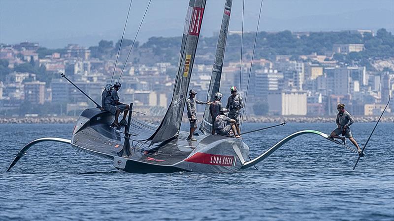 Foil camera check time - Day 7 - Luna Rossa (ITA) - July 1, 2026 - Cagliari, Sardinia - photo © Ivo Rovira