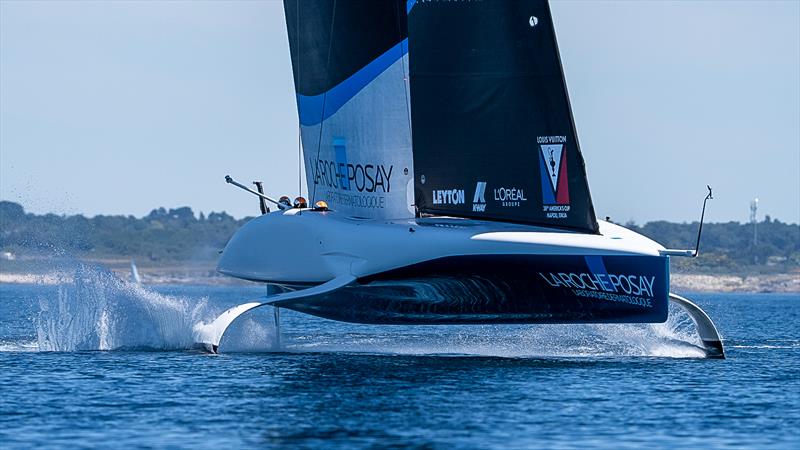 Sailing Day 3 - La Roche-Posay Racing Team (FRA) - July 6, 2026 - Lorient. France photo copyright Pierre Bouras / America's Cup taken at  and featuring the AC75 class
