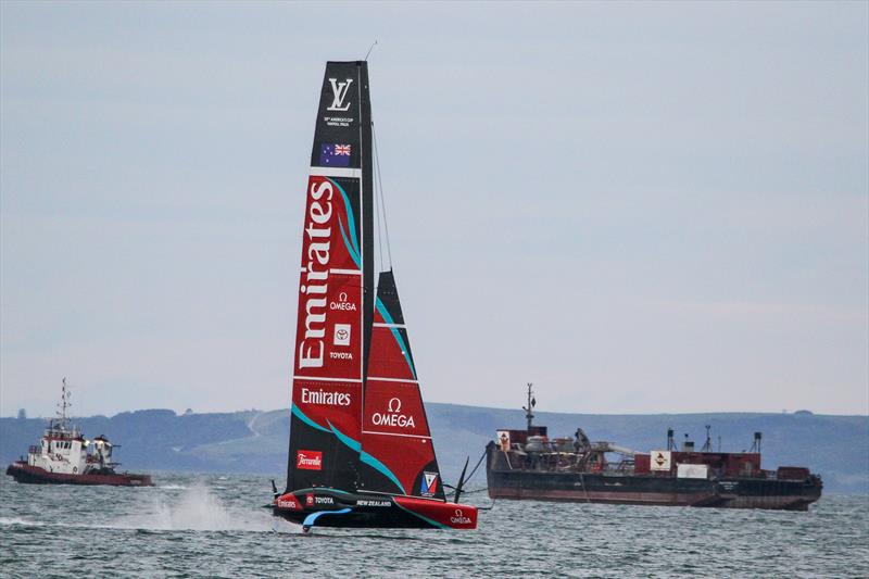 Emirates Team NZ closes out its Saturday session - Day 18 - August 8, 2026 - Auckland, NZ - photo © Richard Gladwell - Sail-World.com/nz