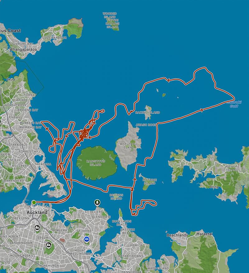 Recon Unit track - Emirates Team NZ - Sailing Day 18 - August 8. 2026 - Hauraki Gulf, Auckland - photo © ETNZ Recon Unit
