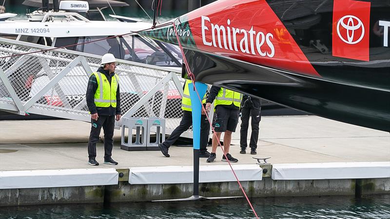 The `short` rudder - Emirates Team NZ - Day 20 -  August 12 2026 - Auckland, NZ - photo © Sam Thom/America's Cup