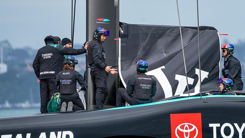 There have been ongoing issues with hoisting the mainsail - Emirates Team NZ - Day 20 -  August 12 2026 - Auckland, NZ - photo © Sam Thom/America's Cup
