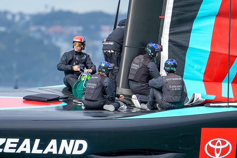 Taking a break - Emirates Team NZ - Day 20 -  August 12 2026 - Auckland, NZ - photo © Sam Thom/America's Cup