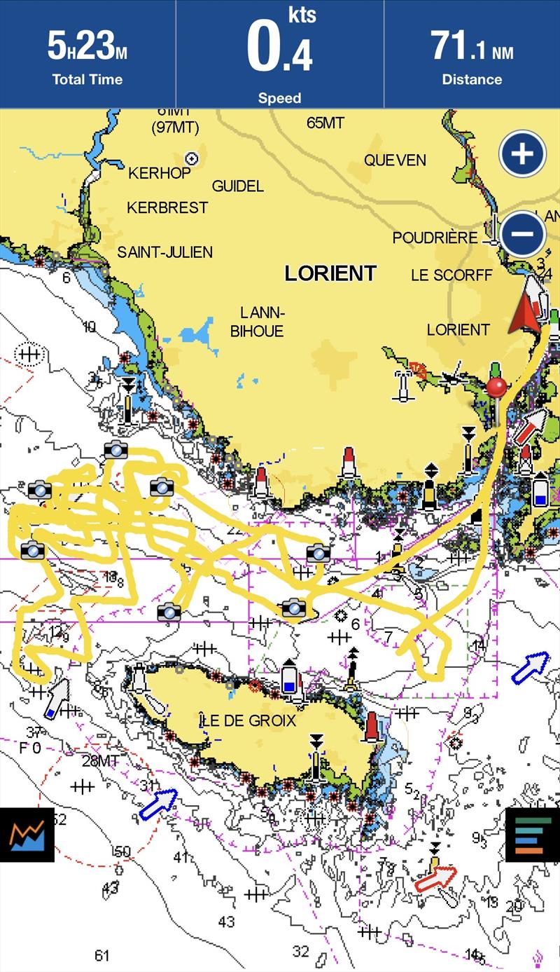 Recon Unit track - La Roche-Posay Racing Team - Sailing Day 7 - August 7. 2026 - Lorient, France - photo © La Roche-Posay Racing Team Recon Unit