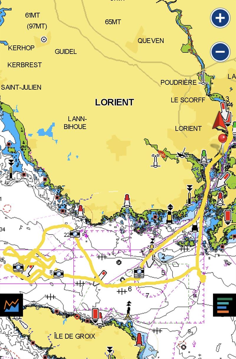 Recon Unit track - La Roche-Posay Racing Team - Sailing Day 10 - August 14. 2026 - Lorient, France - photo © La Roche-Posay Racing Team Recon Unit
