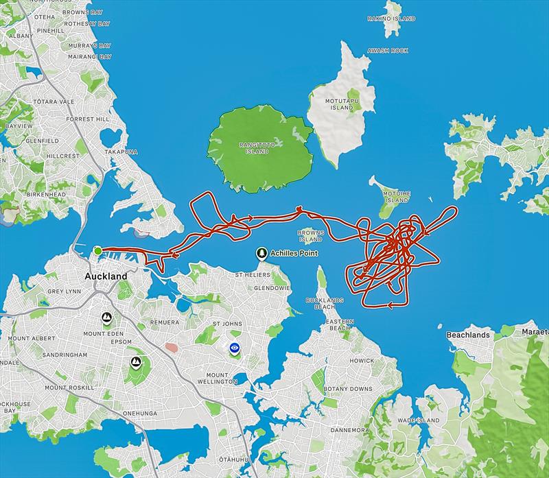 Emirates Team NZ spent most of the day in `The Paddock` - Recon Unit track - Emirates Team NZ - Sailing Day 21 - August 15, 2026 - Hauraki Gulf, Auckland - photo © ETNZ Recon Unit