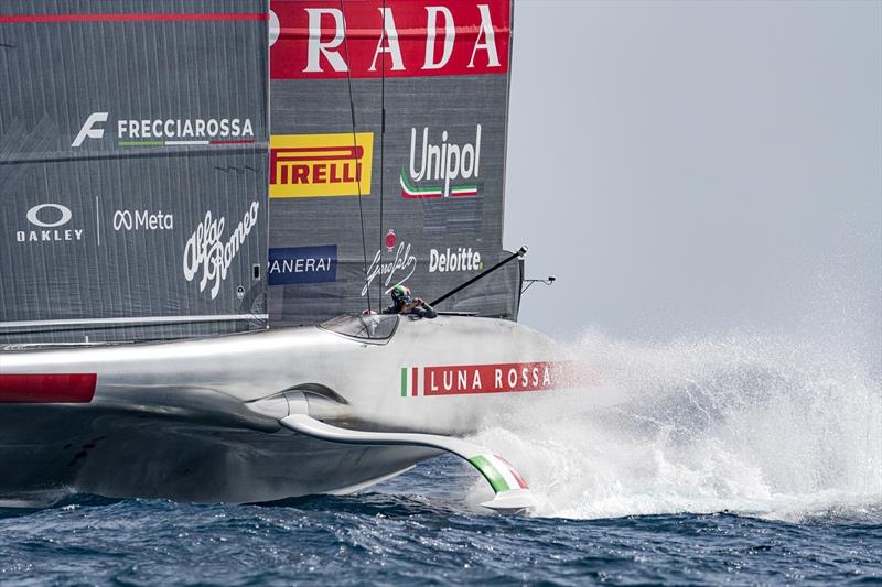 Shot from leeward - Luna Rossa (ITA) - Day 18 - August 26, 2026 - Cagliari, Sardinia - photo © Ivo Rovira / America's Cup Recon