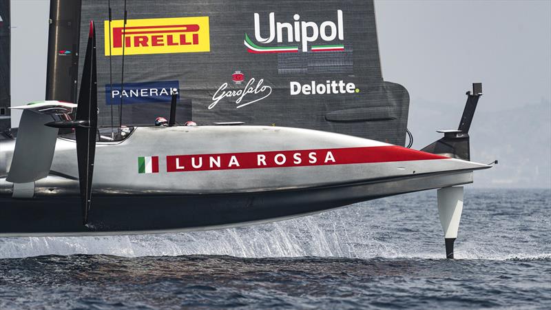 Rudder - Luna Rossa (ITA) - Day 19 - August 28, 2026 - Cagliari, Sardinia  - photo © Ivo Rovira / America's Cup Recon