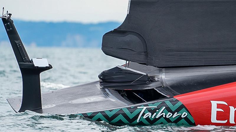 Starlink comms and Mainsheet eased - Emirates Team New Zealand - August 8, 2026 - Auckland - photo © Sam Thom/America's Cup