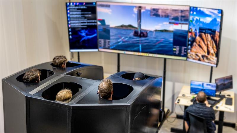 Team Australia's sailing squad training in the team's AC75 simulator in Sydney - September 2026 - photo © Team Australia Challenge