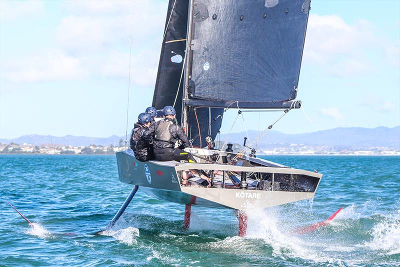 Kotare - America's Cup Youth Boat - AC9F - sailing on the Waitemata - June 24, 2020 photo copyright Andrew Delves taken at Royal New Zealand Yacht Squadron and featuring the AC9F class