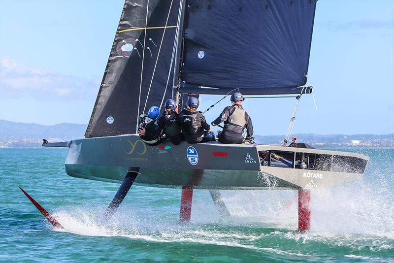 Kotare - America's Cup Youth Boat - AC9F - sailing on the Waitemata - June 24, 2020 photo copyright Andrew Delves taken at Royal New Zealand Yacht Squadron and featuring the AC9F class