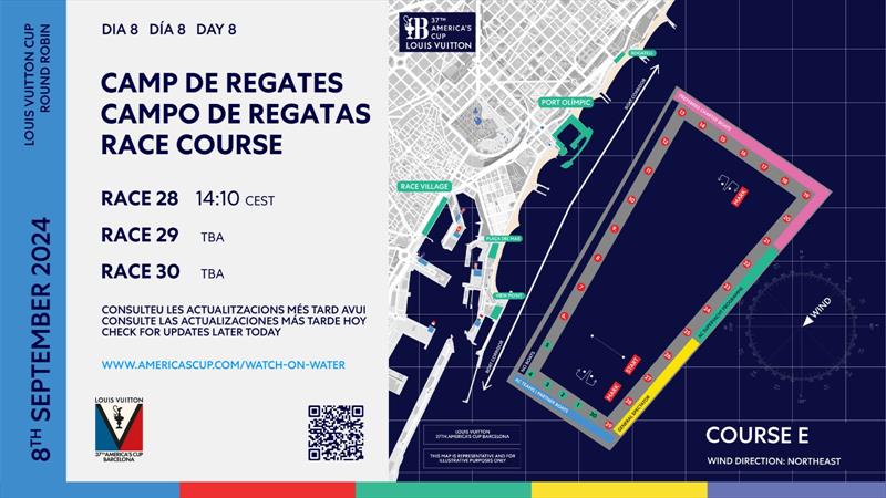 Course location - Day 8 - Round Robin 2 - Louis Vuitton Cup - September 8, 2024 - Barcelona photo copyright America's Cup Media taken at Real Club Nautico de Barcelona and featuring the ACC class