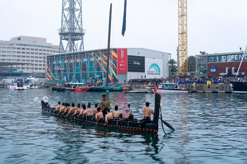 Maori waka joins Emirates Team NZ -  Louis Vuitton 37th America's Cup - Day 1 -  LV Day 27 - October 12, 2024 - Barcelona - photo © Ian Roman / America's Cup