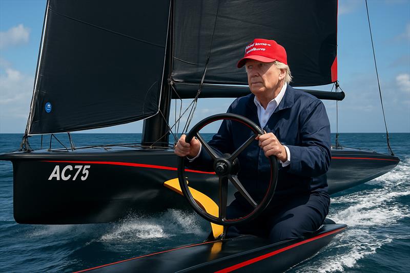 President Trump has proclaimd that the next America's Cup will be sailed on the new Trump waterway photo copyright Sail World NZ taken at Royal New Zealand Yacht Squadron and featuring the ACC class