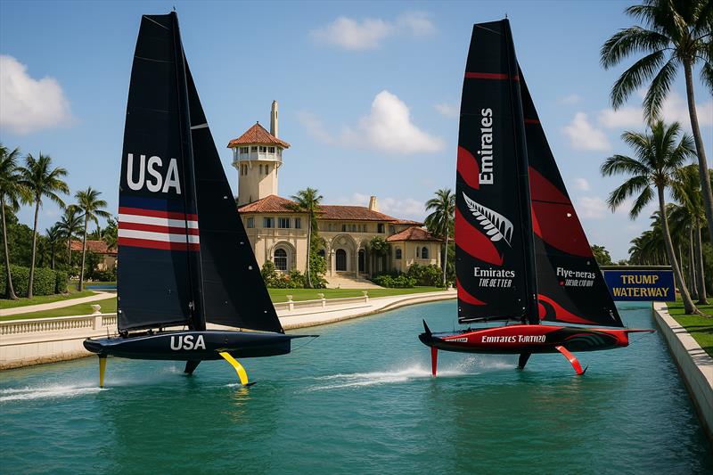President Trump is expected to co-helm the US team to victory against the Defender photo copyright Sail-World NZ taken at Wakatere Boating Club and featuring the ACC class