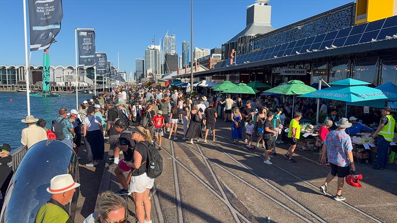 Auckland's Jellicoe Harbour cafes and downtown area boomed during the two days of SailGP in January 2025 - photo © Richard Gladwell / Sail-World.com/nz