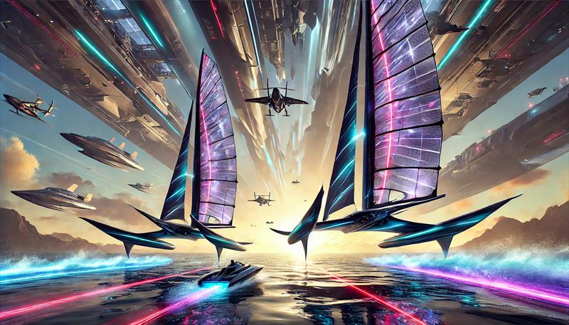 Naves in hyperflight — the futuristic sailcraft of the America's Cup, soaring past 120 knots - photo © Pierre-Jean Cottalorda