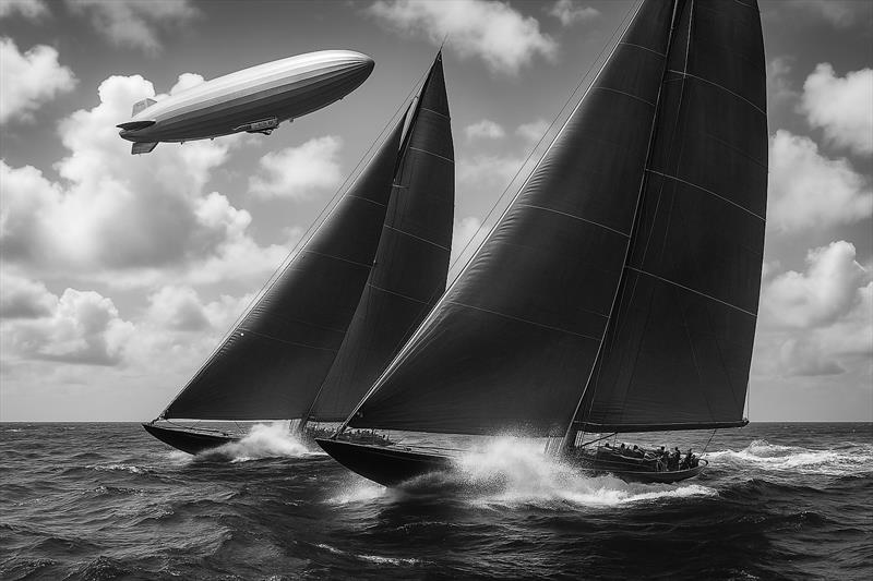 J-Class naves round the windward mark — grace under pressure, tradition in motion - photo © Pierre-Jean Cottalorda