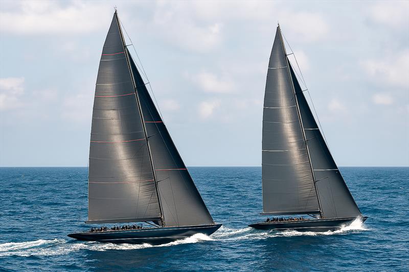 Naves in J-Class form, racing edge to edge — past and future converging in a single breath - photo © Pierre-Jean Cottalorda