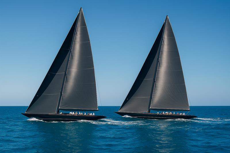 J-Class naves approach the windward mark — every angle counts, every second burns - photo © Pierre-Jean Cottalorda