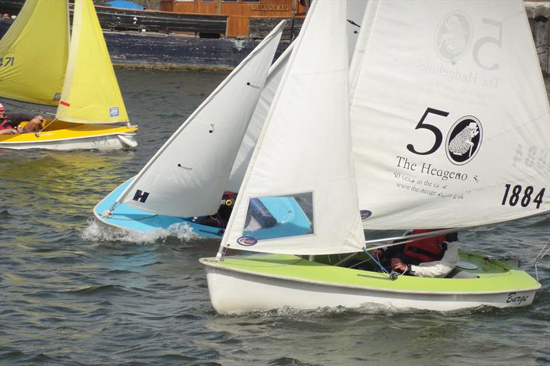 303s race in the 9th Hansa TT at Bristol Sailability photo copyright Ron Sawford taken at Baltic Wharf Sailing Club and featuring the Hansa class