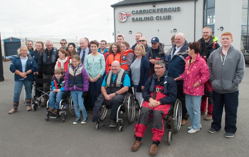 Belfast Lough Sailability boat naming with TV weather presenter Cecilia Daly photo copyright Nigel Thompson taken at Belfast Lough Sailability and featuring the Hansa class