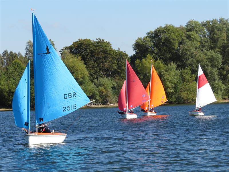 303s on the run during the Hansa TT at Frampton on Severn photo copyright David Greenfield taken at Frampton on Severn Sailing Club and featuring the Hansa class