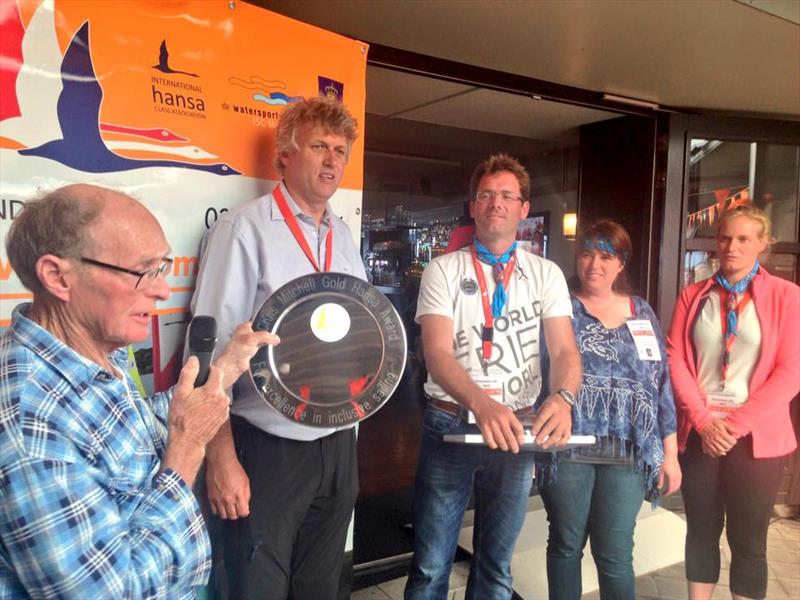 Chris Mitchell Gold Hansa Award at the 2016 Hansa Worlds photo copyright Chris Heil taken at Regatta Center Medemblik and featuring the Hansa class