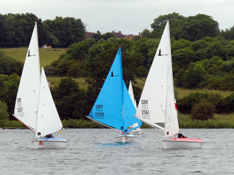 Libertys on the run during the Hansa TT at Northampton photo copyright Geof Portas taken at Northampton Sailing Club and featuring the Hansa class