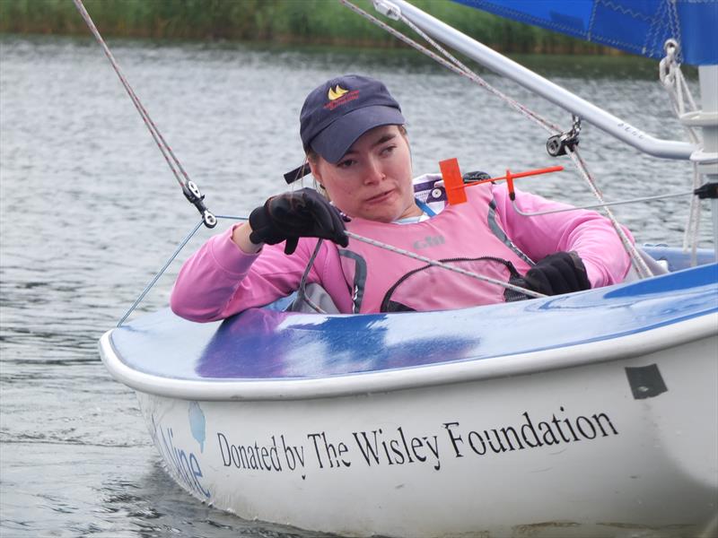 Lara Sturgis during the Hansa TT at Frensham photo copyright Tony Machen taken at Frensham Pond Sailing Club and featuring the Hansa class