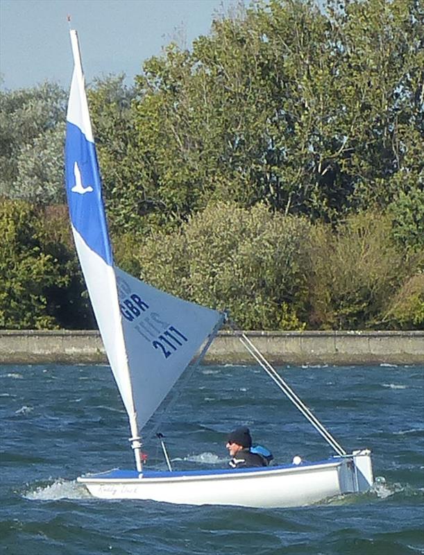 Lindsay Burns wins the 2.3 class in the Hansa TT at Oxford photo copyright Richard Johnson taken at Oxford Sailing Club and featuring the Hansa class