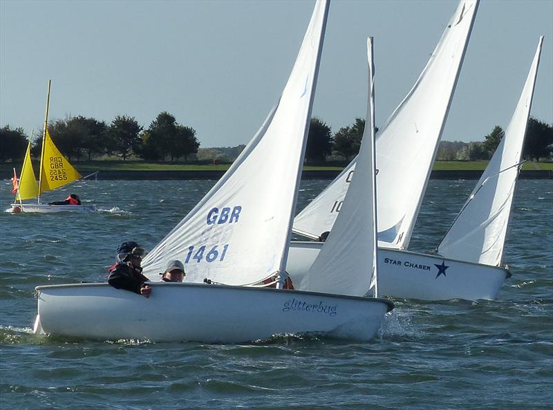 Andy Sheath and Kate Lintott win the 303 2-up class in the Hansa TT at Oxford photo copyright Richard Johnson taken at Oxford Sailing Club and featuring the Hansa class