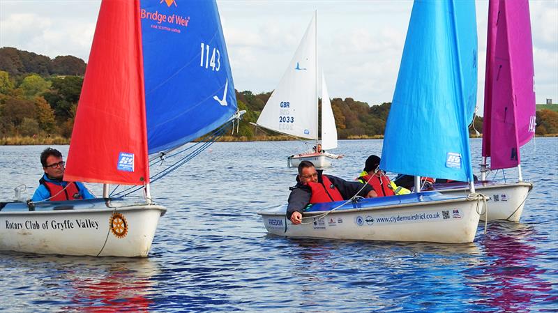 A tricky run during the Hansa Scottish TT Series at Castle Semple photo copyright Jim Thomson taken at Castle Semple Sailing Club and featuring the Hansa class