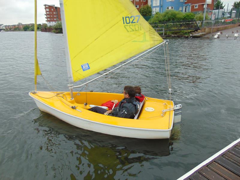 Cardiff Muslim Primary School children benefit from the All Afloat scheme photo copyright RYA Cymru Wales taken at  and featuring the Hansa class