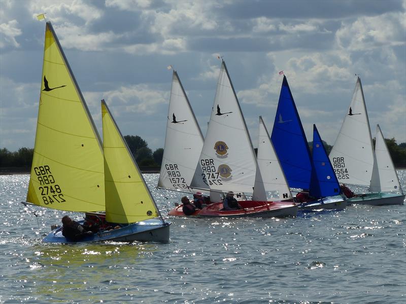 The 303 fleet beating away from the start during the Oxford Hansa TT photo copyright Richard Johnson taken at Oxford Sailing Club and featuring the Hansa class