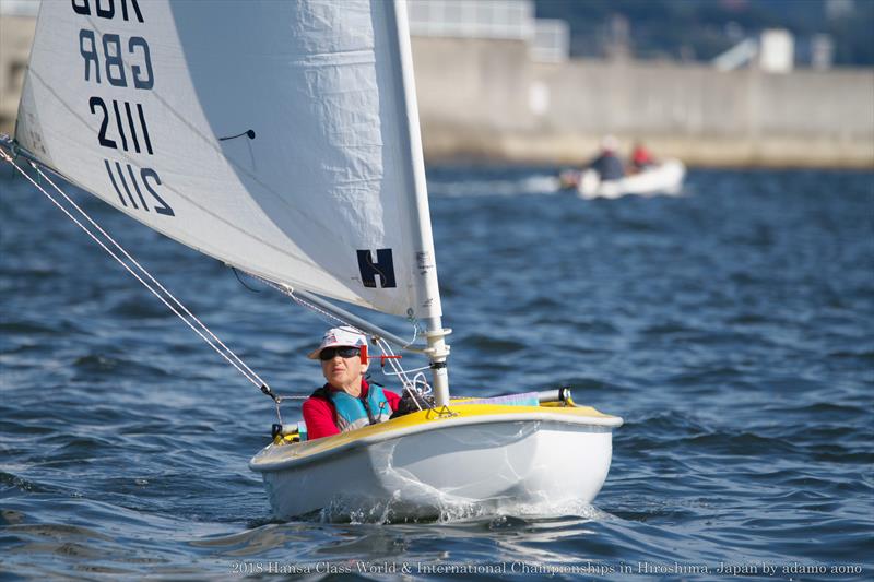 Lindsay Burns ahead of the fleet during the Hansa Worlds in Japan photo copyright Adamo Aono taken at  and featuring the Hansa class