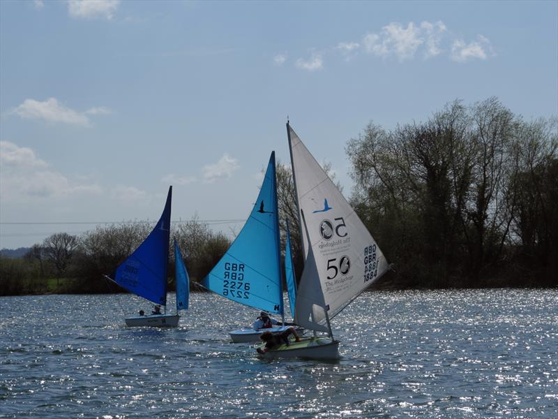 303s on the run during the National Hansa TT Series Round 1 at Frampton on Severn photo copyright David Greenfield taken at Frampton on Severn Sailing Club and featuring the Hansa class