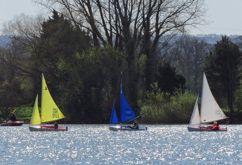 303 fleet on the beat during the National Hansa TT Series Round 1 at Frampton on Severn photo copyright David Greenfield taken at Frampton on Severn Sailing Club and featuring the Hansa class