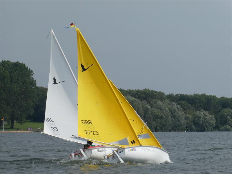 Close Liberty racing during the 2019 Hansa UK Nationals at Rutland photo copyright Ivor Barrett taken at Rutland Sailing Club and featuring the Hansa class