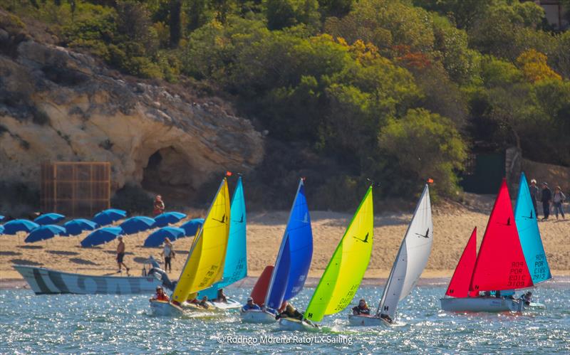 2-person 303 fleet during the Hansa Europeans at Portimão, Portugal photo copyright Rodrigo Moreira Rato / LX Sailing taken at  and featuring the Hansa class