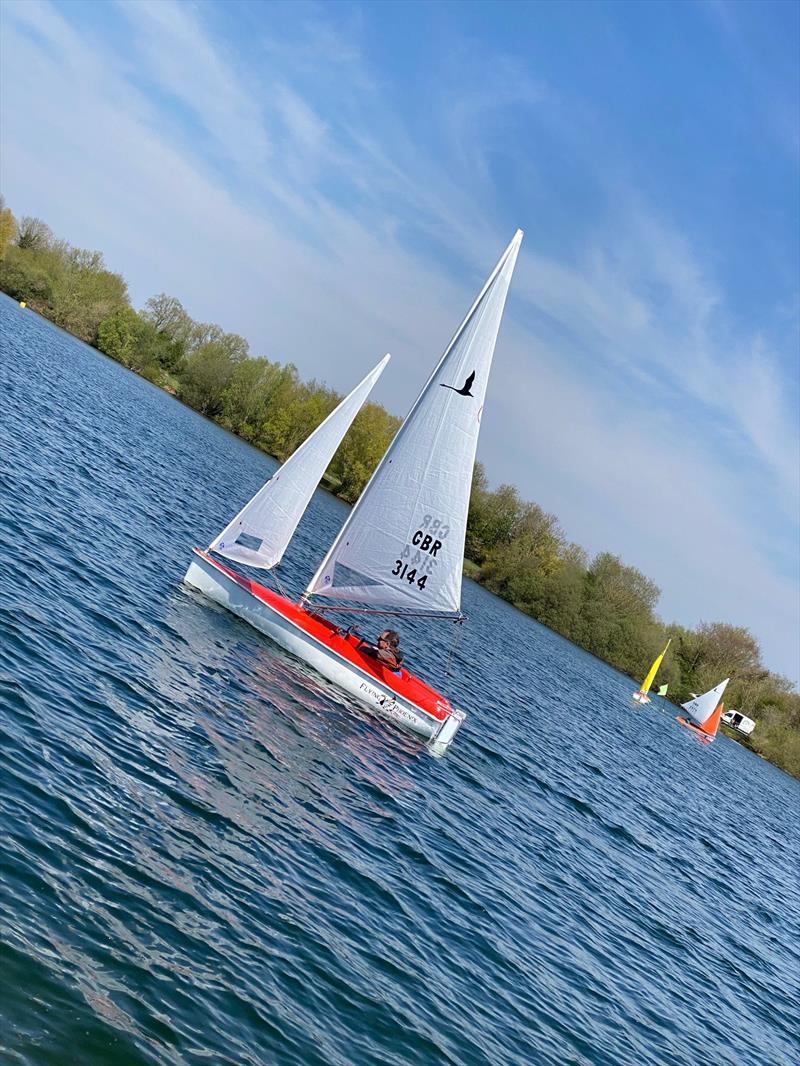 David Durston in the Liberty fleet during the 2021 Hansa TT at Whitefriars photo copyright Nicky Durston taken at Whitefriars Sailing Club and featuring the Hansa class