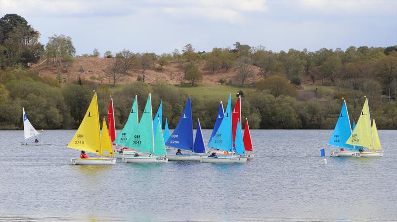 2021 New Forest Hansa TT - 303 fleet and 2.3 in the distance photo copyright Chris Wales taken at Spinnaker Sailing Club and featuring the Hansa class