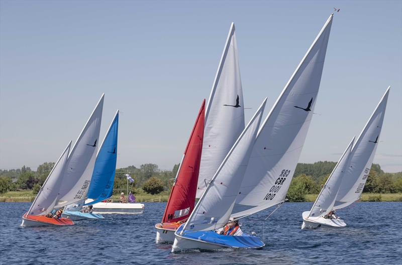 Startline during the Notts County Hansa TT photo copyright David Eberlin taken at Notts County Sailing Club and featuring the Hansa class