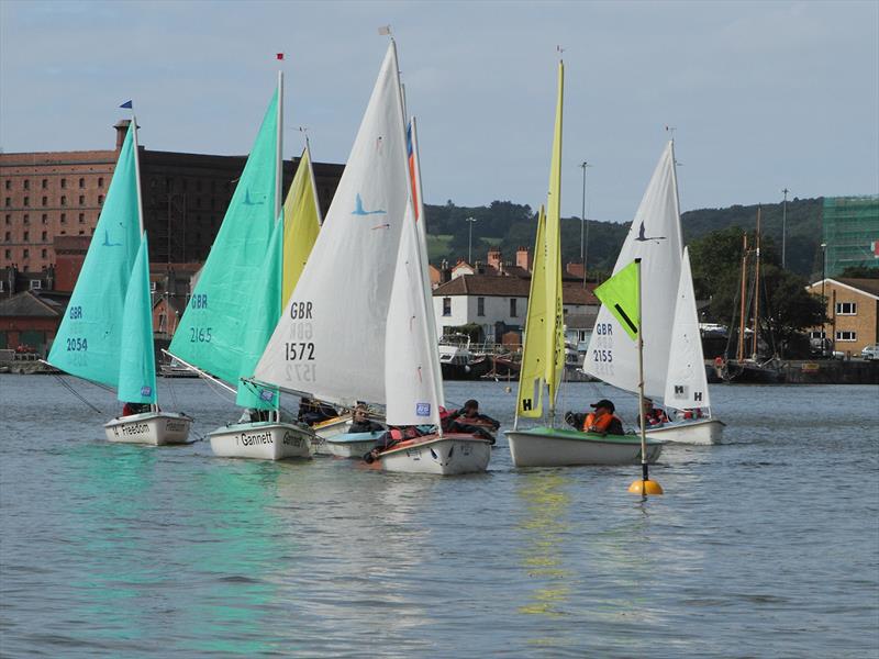 Fighting for water during the Access TT at Baltic Wharf photo copyright Pete Farmer taken at Baltic Wharf Sailing Club and featuring the Hansa class